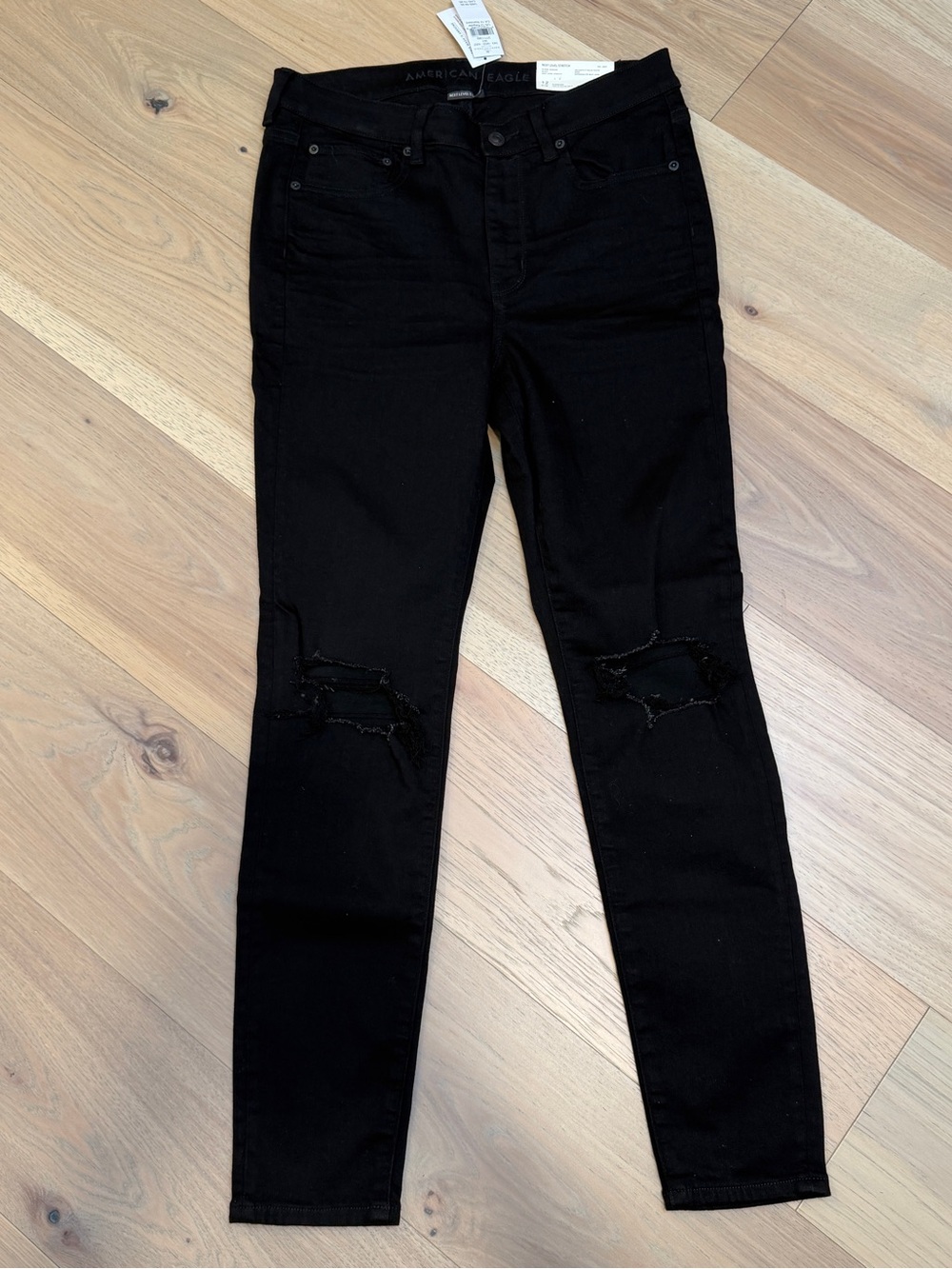 American Eagle Outfitters Black Ripped Skinny Jeans
